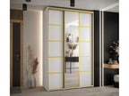 Sunmeub 5 Sliding Door Wardrobe 235.2/150/60 3 Doors White/White/Gold 14969KNFT