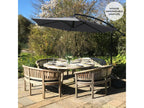Gray Cantilever Parasol 3m x 3m x 2.5m 36987BRCS
