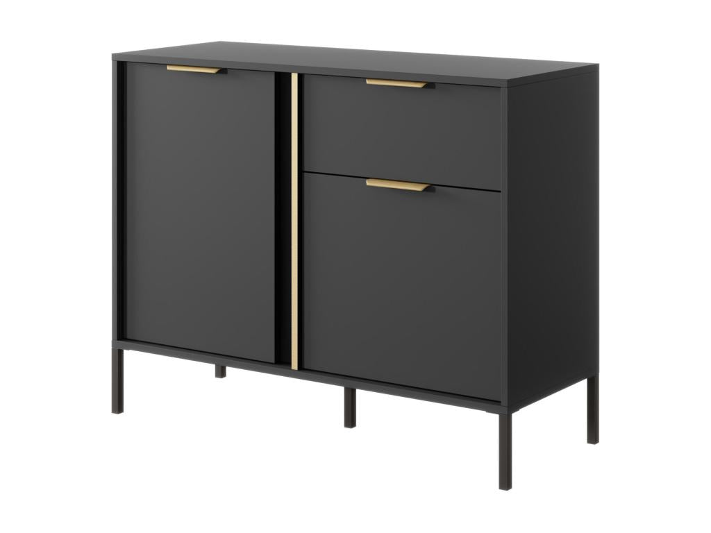 Sunmeub Chest of Drawers COD104 2D1D 104x40x82 Black 89247HUWP