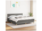Sunmeub bed base with mattress, dark grey, 160x200 cm, fabric, 36522RRBO
