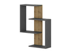 Sunmeub Wall Shelf, Multi-purpose Shelving Unit, 64x22h85 cm, Anthracite and Oak, 74785EKDC
