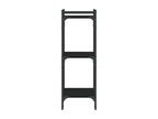 3-tier black bookcase, 40x30x86 cm, engineered wood, 52609ZFYA