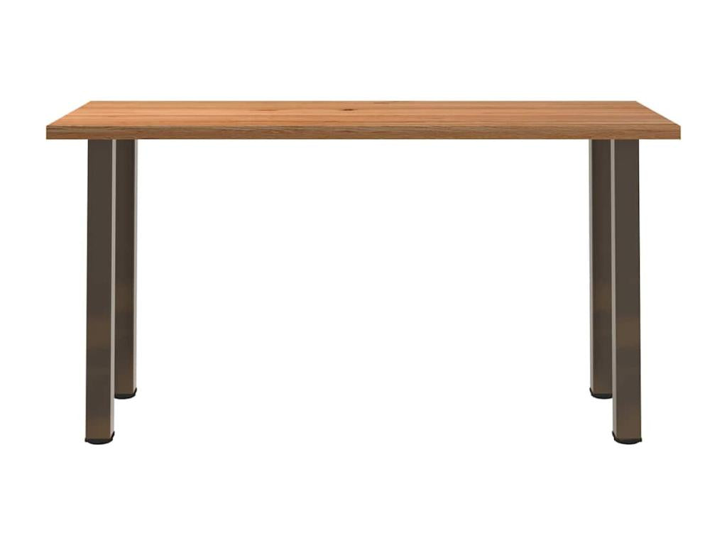 Light brown rectangular solid oak dining table 41452LIWN
