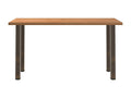 Light brown rectangular solid oak dining table 41452LIWN