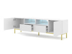 Sunmeub C TV stand, 200 cm, 2D2S, glossy white - gold frame 74134LSKK
