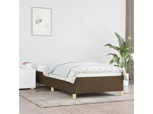 Dark Brown Bed Frame 90x200 cm Fabric 89365AYQS