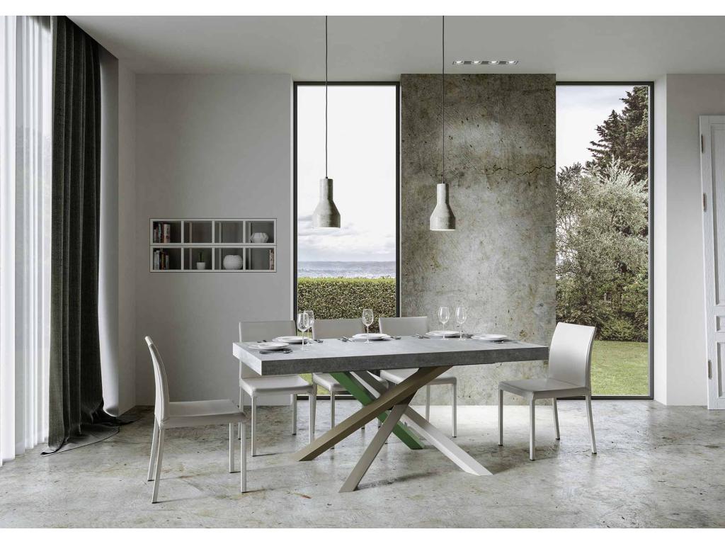 Extendable table 90x180/284 cm Homeboisstore Premium Concrete Grey frame 4/A 72871OYPG