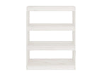 White Bookshelf/Room Divider 80x30x103.5cm Solid Pine 42166AFFX