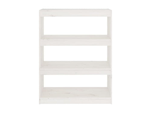 White Bookshelf/Room Divider 80x30x103.5cm Solid Pine 42166AFFX