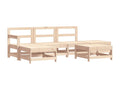 6-piece garden furniture set, solid pine wood, 63569GOXV