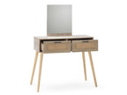 Sunmeub entryway unit with 2 drawers and mirror, oak color, 90 cm long, 25603EDWK
