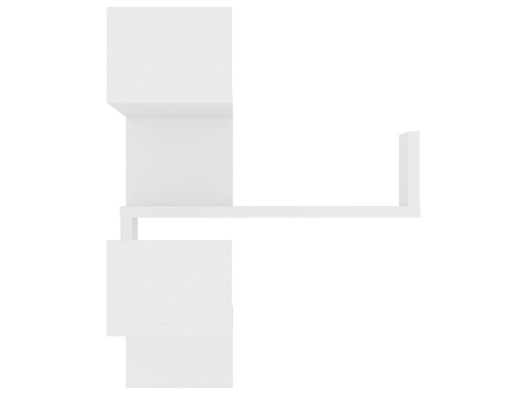 Corner wall shelf, 2 pcs, white, 40x40x50 cm, 88594MDTD