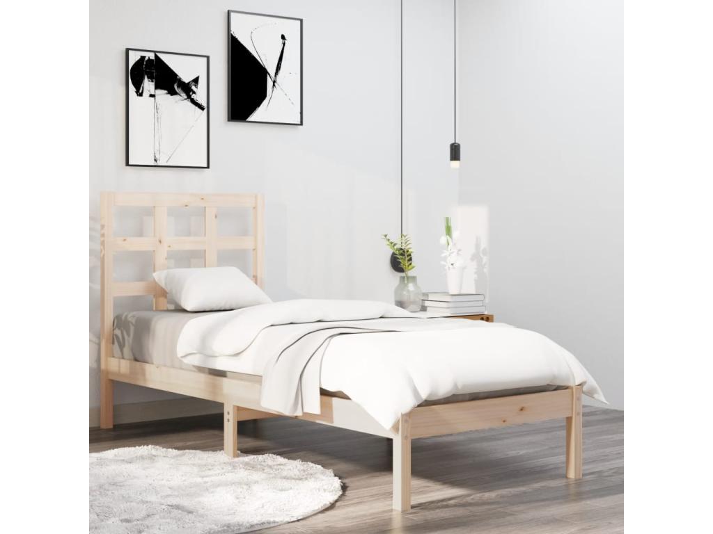 Bed frame Solid wood 90x190 cm Single 32000PBUK