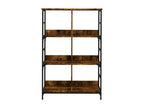 Smoked oak bookcase 78.5x33x117.5 engineered wood 44045HBMQ