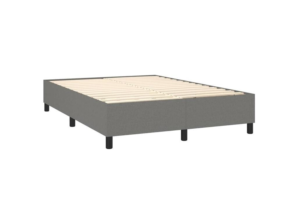 Sunmeub bed base with mattress, dark grey, 140x190 cm, fabric, 65515OGQJ