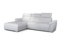 Homeboisstore 272cm White Faux Leather Left-Hand Corner Sofa Bed 96004ZRMA