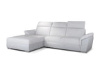 Homeboisstore 272cm White Faux Leather Left-Hand Corner Sofa Bed 96004ZRMA