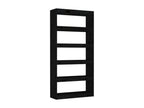 Bookshelf/Room Divider, Black, 80x30x167.4 cm, Solid Pine, 93641JEVE