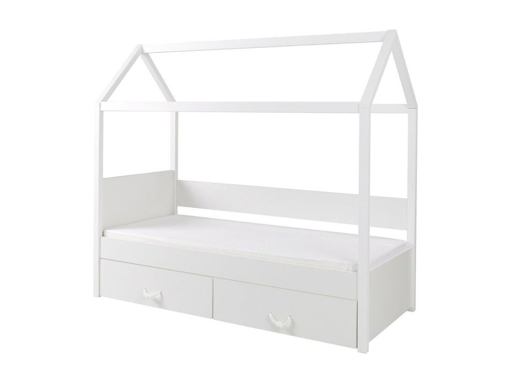 Sunmeub 133 Unique White Bed 80x180cm Wooden Slatted Base for Sunmeub 87x190x172cm 58097NBOZ