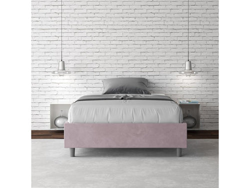 Sunmeub 89605QLXM Single Bed Frame with Upholstered Slatted Base 120x210cm Microfiber
