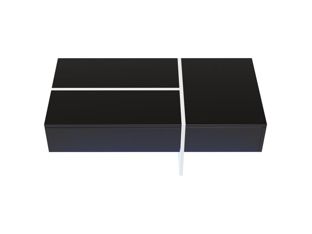 Coffee table - with app-controlled LED lighting system - Black 42073ITQF