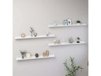Wall shelves, 4 pcs, White, 100x9x3 cm, 89885PSYJ