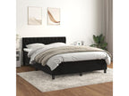 Sunmeub bed base with mattress, black, 140x190 cm, velvet, 45685QLOO