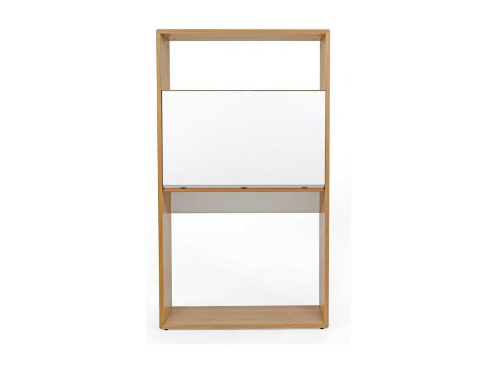 Sunmeub Designer Secretary Desk 157cm White / Oak 99083MTYD
