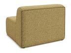 Armchair for modular sofa in textured fabric - mustard - Sunmeub 43724TSMA