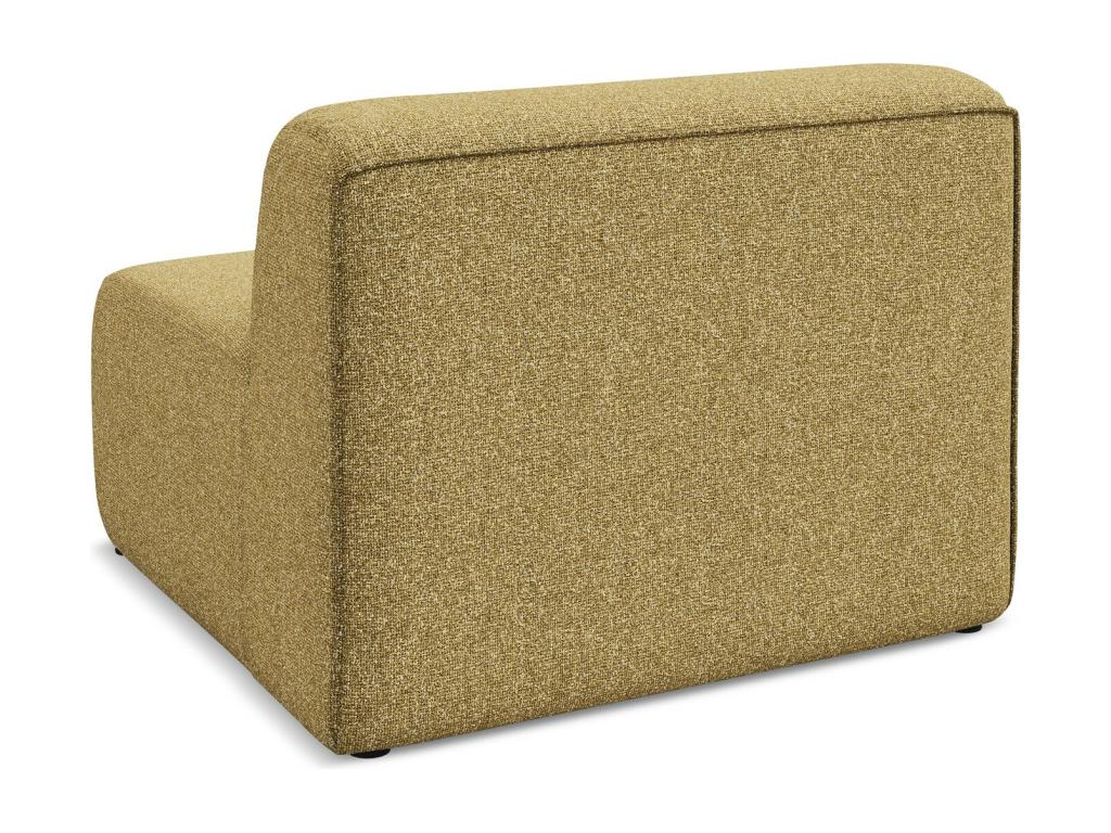 Armchair for modular sofa in textured fabric - mustard - Sunmeub 43724TSMA
