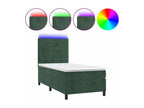 Sunmeub bed base and mattress with LED light, dark green, 90x200 cm, 86704ASGZ