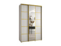 Sunmeub 5 Sliding Door Wardrobe 235.2/150/60 3 Doors White/White/Gold 14969KNFT