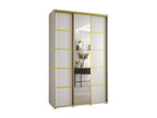 Sunmeub 5 Sliding Door Wardrobe 235.2/150/60 3 Doors White/White/Gold 14969KNFT