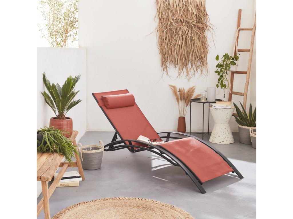 Sunmeub aluminum sun loungers - Sunmeub - Aluminum and textilene sun loungers 47826VJQZ