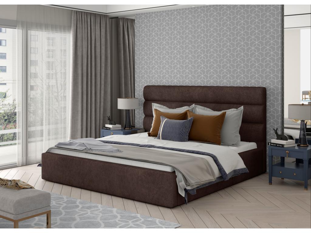 Sunmeub soft brown fabric designer bed - 4 sizes - 200x200 16814ZXXZ