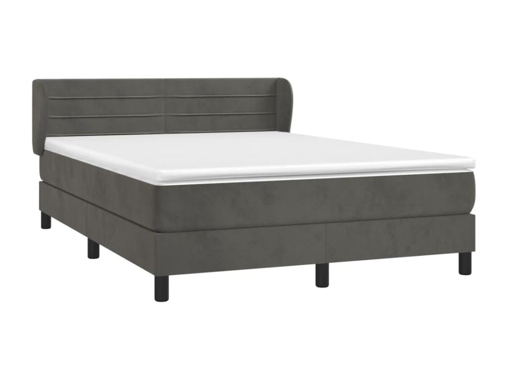 Sunmeub bed base and mattress, Dark Grey 180x200 Velvet 81206XCTH