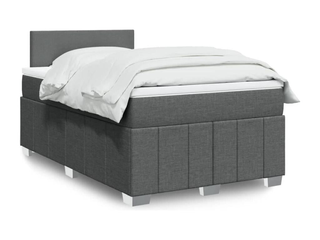 Sunmeub bed base with dark grey mattress 120x190cm fabric 27299APWX