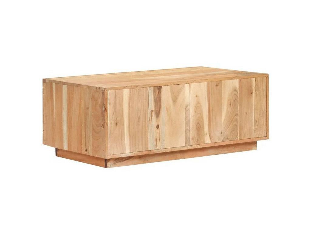 Mooth 90cm Light Reclaimed Wood Coffee Table with 2 Drawers 38504PUZD