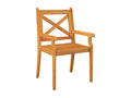 Sunmeub 3-Piece Garden Dining Set, Solid Wood, 3 Pieces, 10792IOXJ