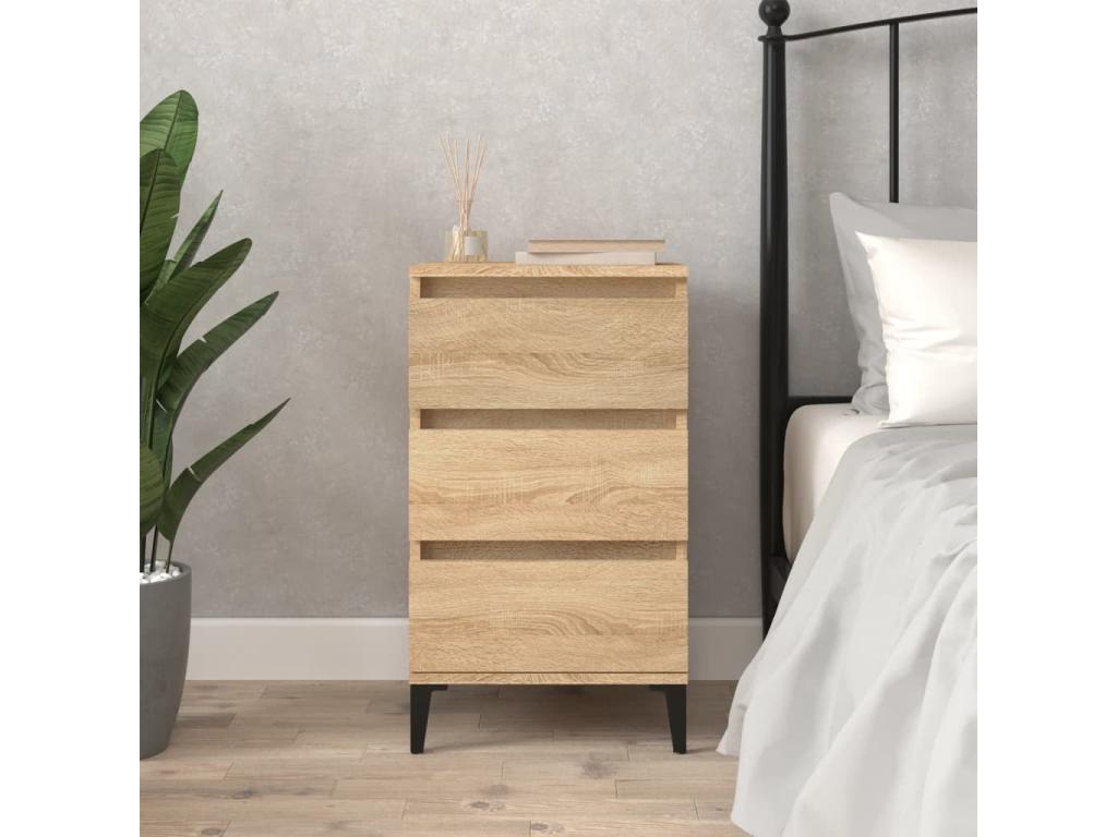 Homeboisstore oak bedside table, 40x35x70 cm, engineered wood, 48871NLPW
