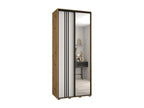 Homeboisstore 7 Sliding Door Wardrobe 235.2/110/45 2 Doors Homeboisstore/White/Black 54243RNDJ