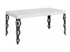 Karamay Premium Extendable Table 90x140/244 cm White Ash Anthracite Frame 69282MTYB