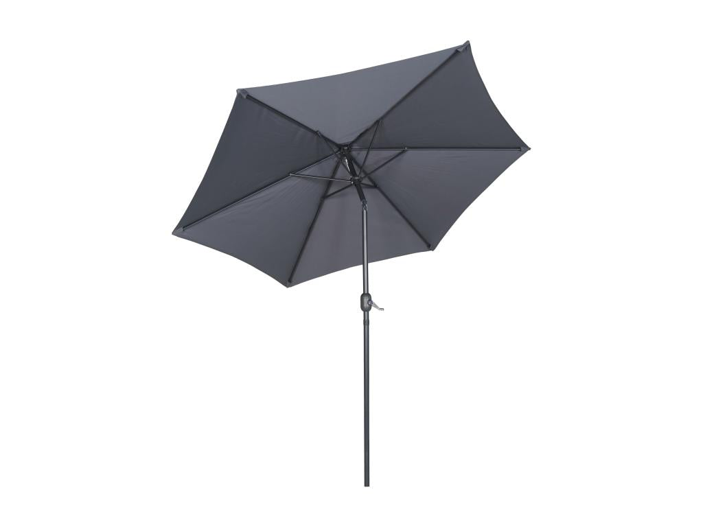 3m tiltable straight parasol with 4 grey aluminum weighted bases - Sunmeub 18910YLPC