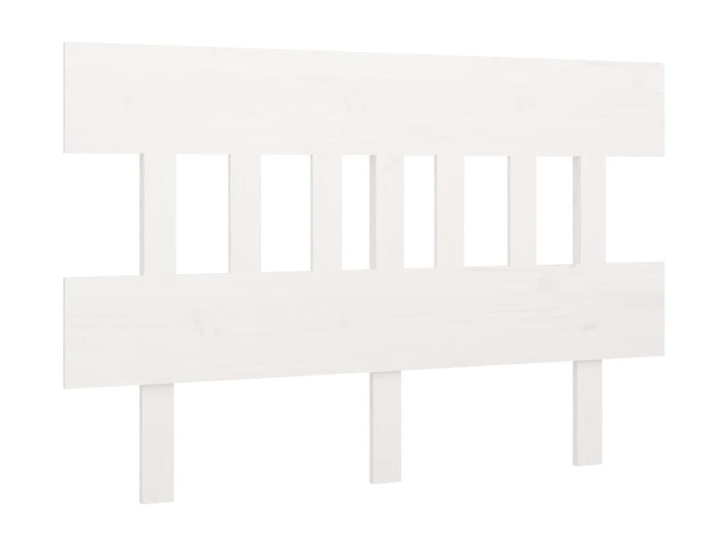White Headboard 123.5x3x81 cm Solid Pine Wood 94099OJVK