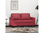 2-seater sofa, burgundy red, 120 cm, faux leather, 87791UXPI