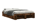 Smoked oak bed frame 120x200 cm engineered wood 88020DQXX