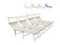 Set of 4 modern folding garden sun loungers/pool chairs from Homeboisstore 34110QABA