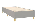 Upholstered bed base with mattress and LED light, light grey, 100x200 cm, fabric 13405FPSM
