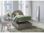 Homeboisstore Single Bed, Storage Bed with Fabric Upholstery, Made in Italy, Front Opening, Includes 80x190 cm Mattress, Homeboisstore 25114USGE