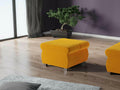 Sunmeub 142 Yellow Pouf 39x60x60cm Upholstery Metal Legs 84769CYUB